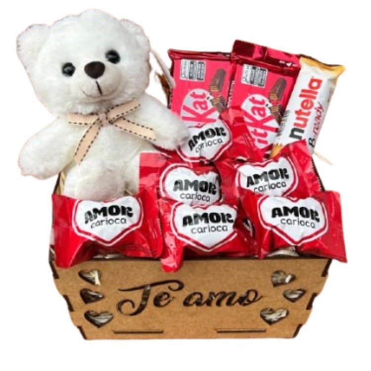 Box Amor com Ursinho  Chocolates