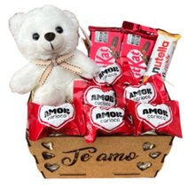 Box Amor com Ursinho  Chocolates