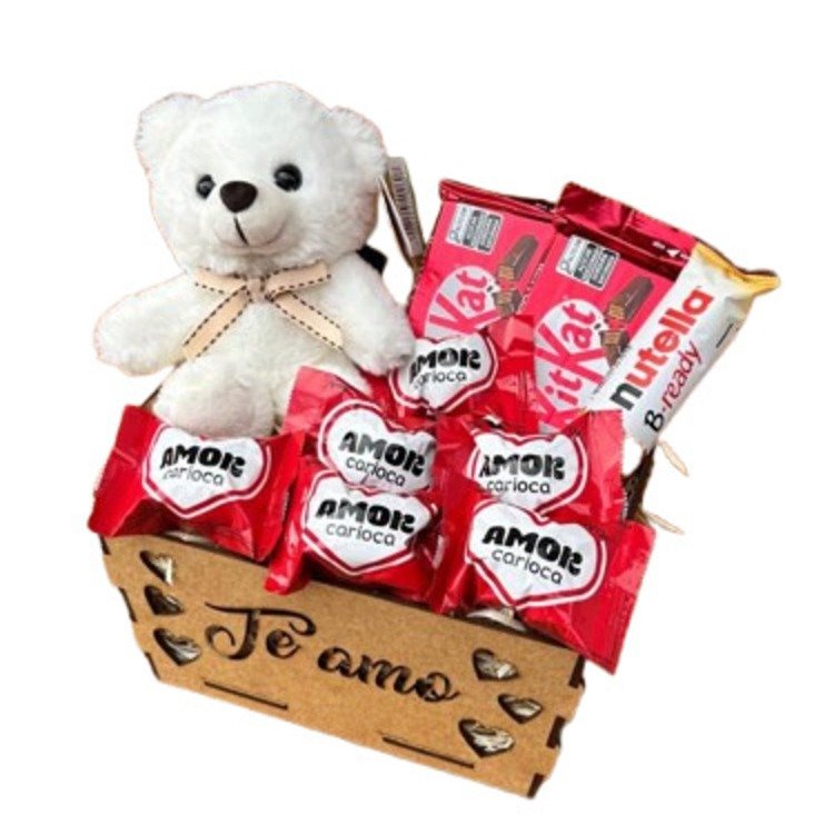 Box Amor com Ursinho  Chocolates