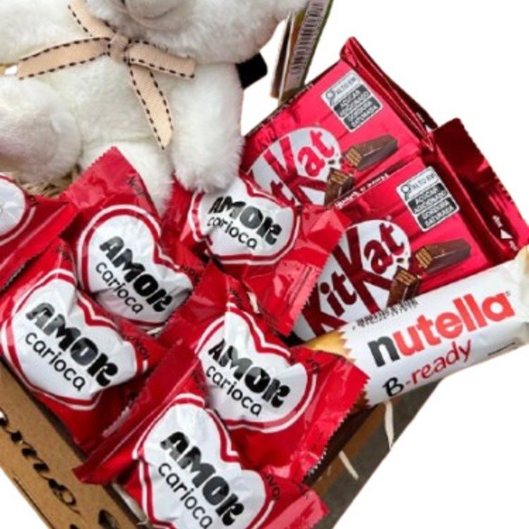 Box Amor com Ursinho  Chocolates