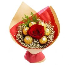 Buquê de Rosa Colombiana e Ferrero