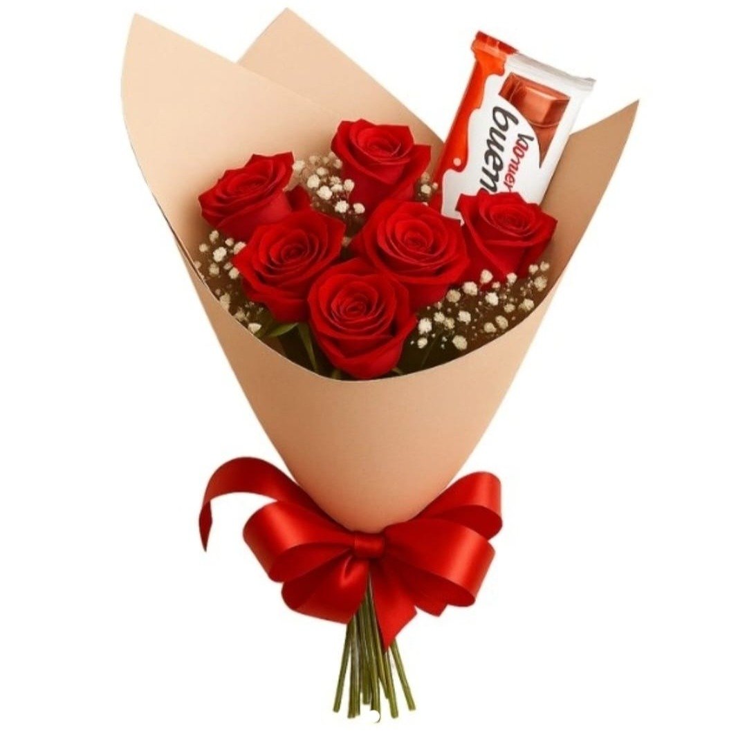 Buquê Amor Perfeito com Chocolate