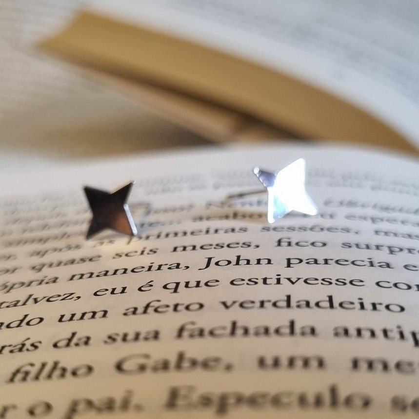 Conjunto Brinco e Colar Estrelas Prata