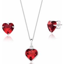 Conjunto Ponto de Luz Coração Vermelho