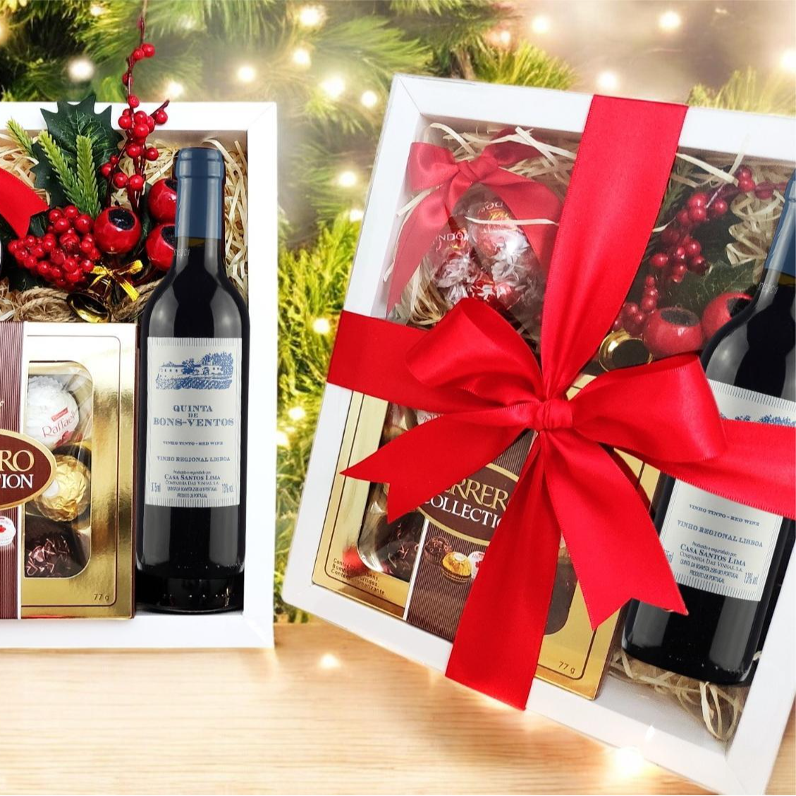 Mimo de Natal com vinho