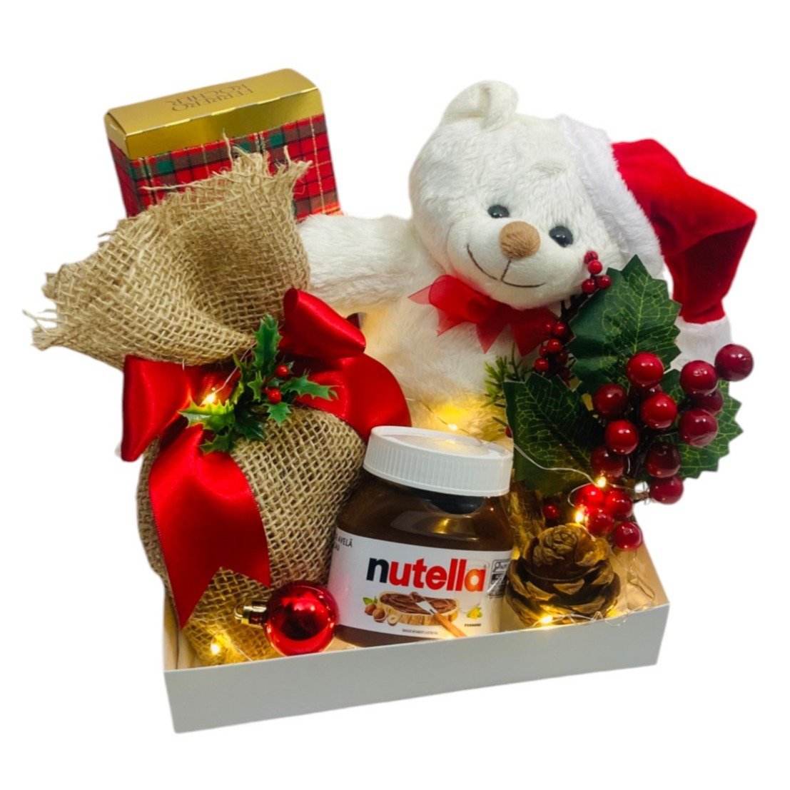 Cesta Natal Encantado - Urso e chocolates
