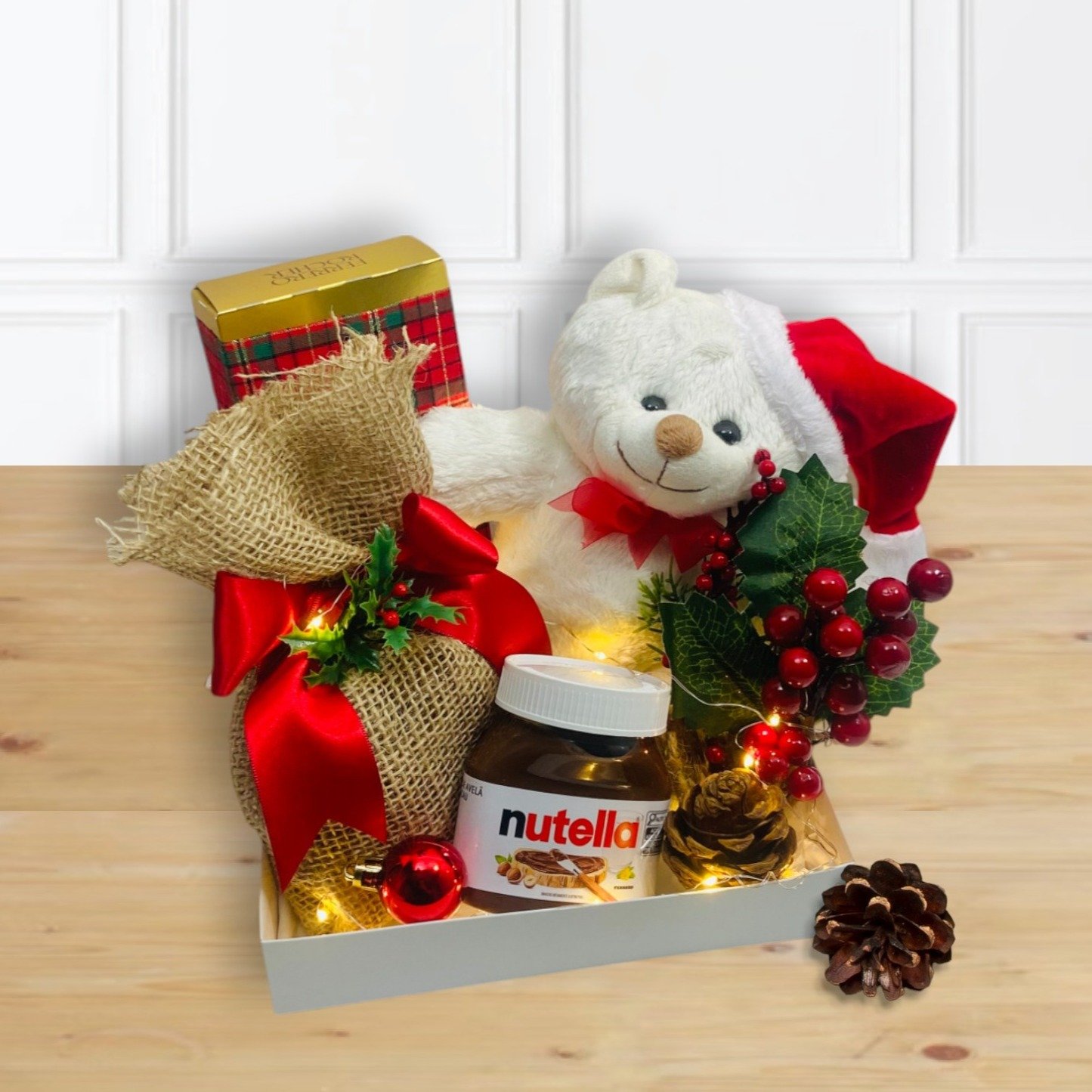 Cesta Natal Encantado - Urso e chocolates