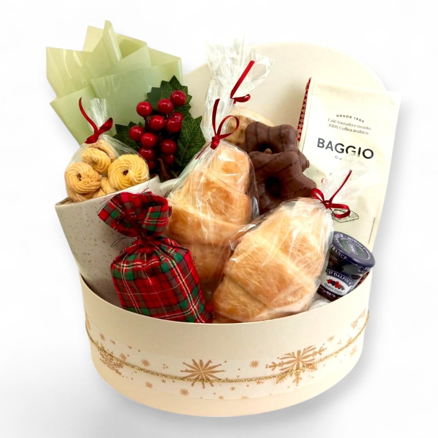 Cesta de café da manhã - Feliz Natal