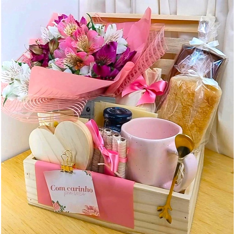  Cesta de Café da Manhã Rustica Gratidão