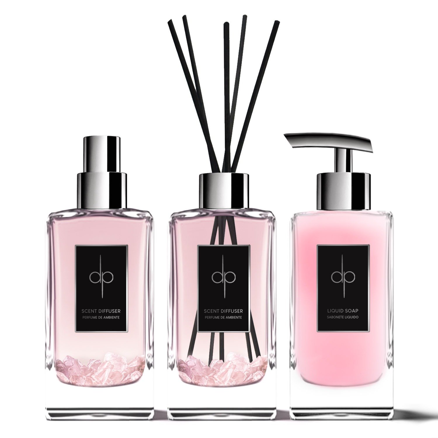 Kit Rose Quartz Amor Aromatizadores & Spray