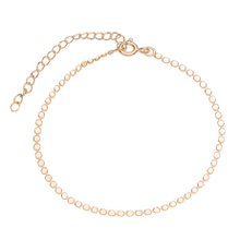 Pulseira Bolinhas Achatadas Banhada a Ouro 18K