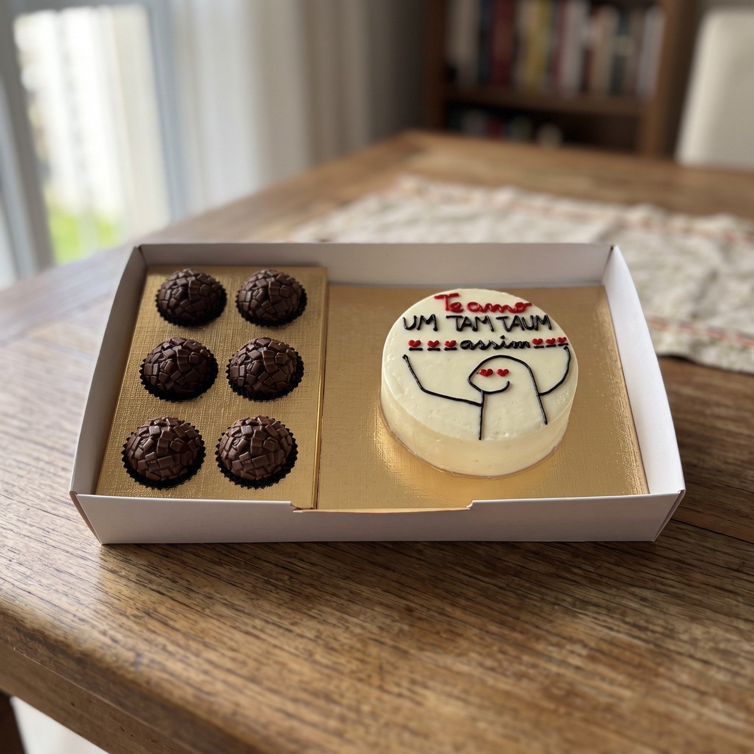Caixa Amor Bento Cake Ninho - Te Amo 