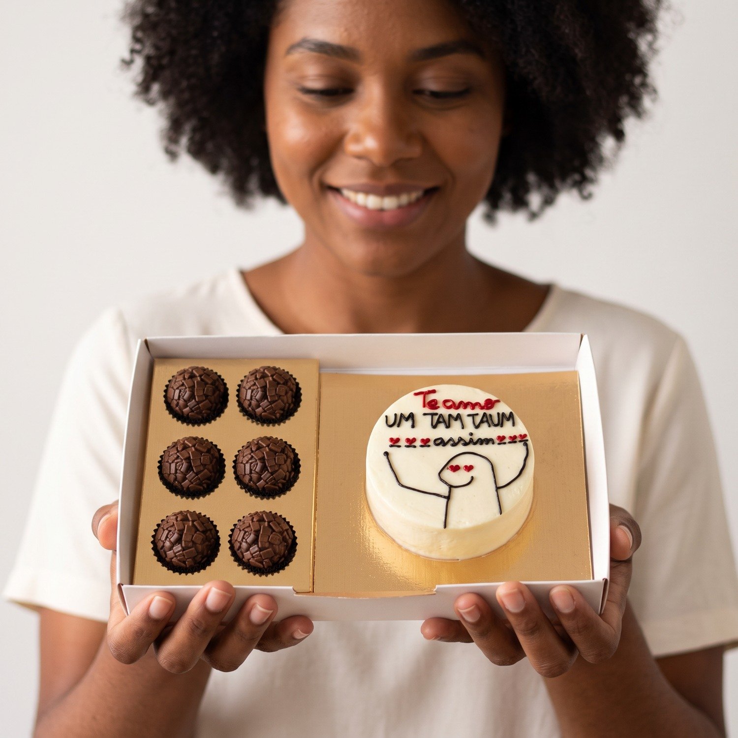 Caixa Amor Bento Cake Ninho - Te Amo 