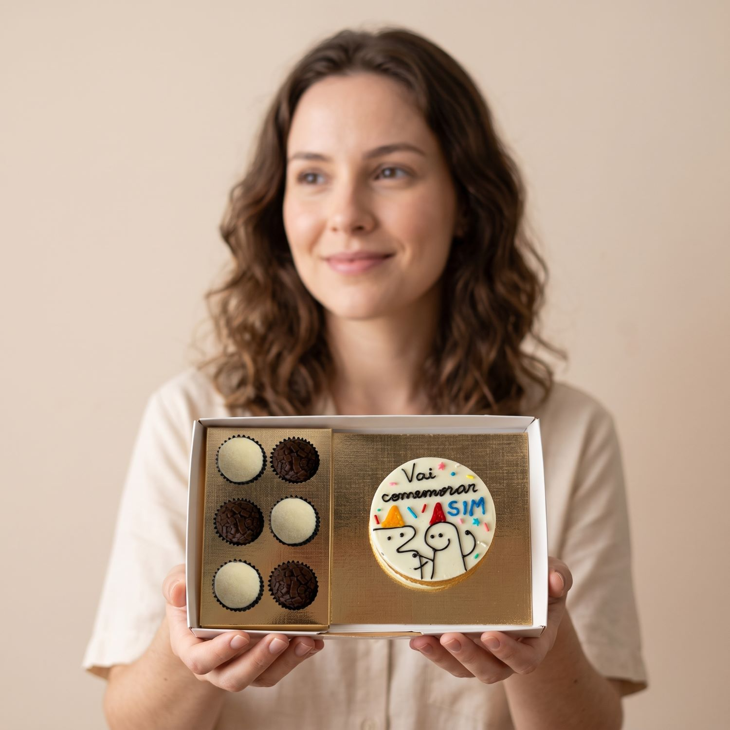Caixa Carinho Bento Cake - Vai comemorar SIM