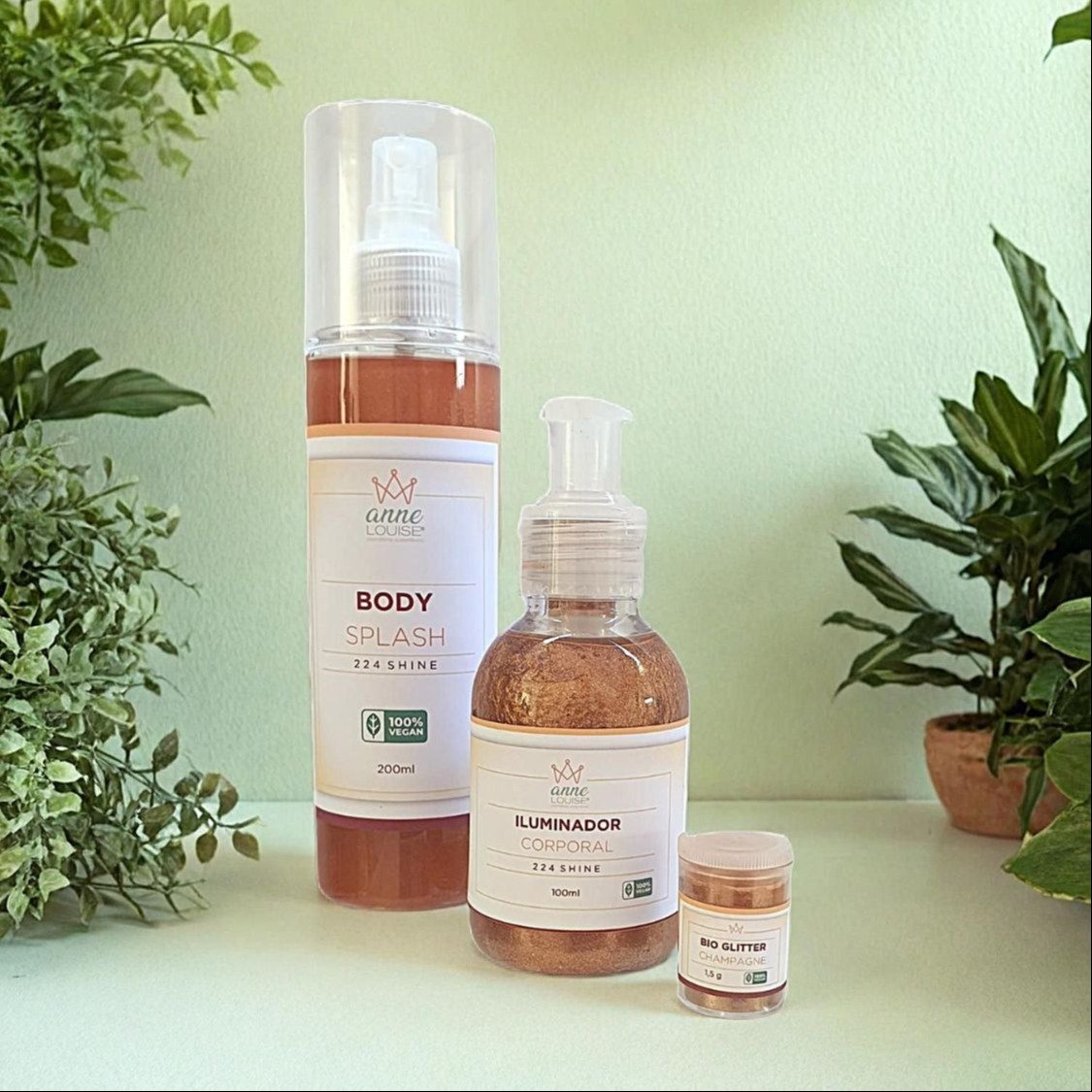 Kit Ilumina Body Splash Iluminador e Bio Glitter