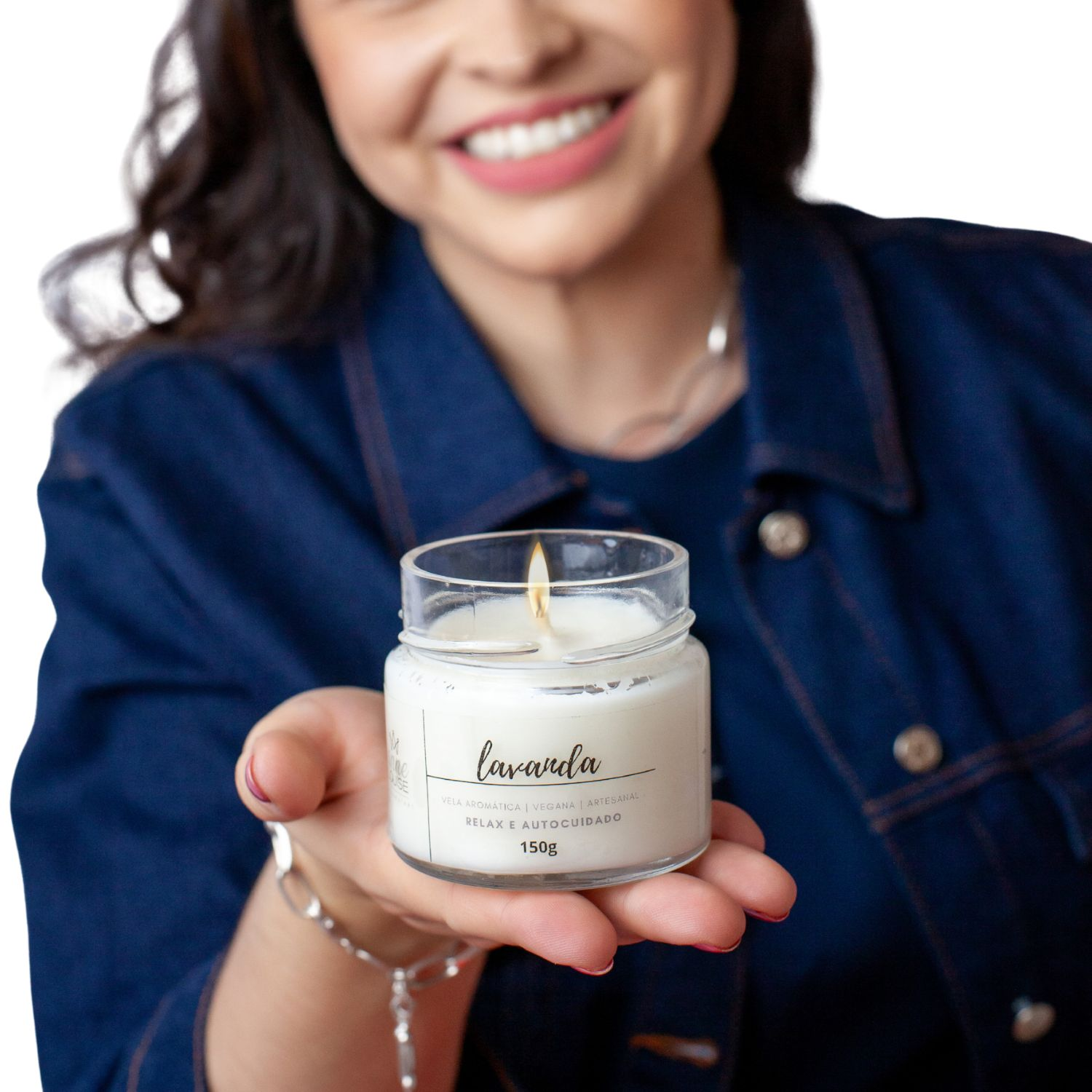 Kit 3 de Velas Perfumadas Alecrim, Bamboo e Lavanda