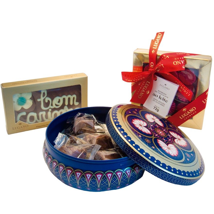 Kit Placa, Bombons e Lata Arabesco