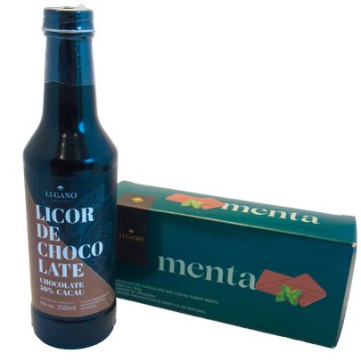 Kit Licor e Chocolate Sabor Menta