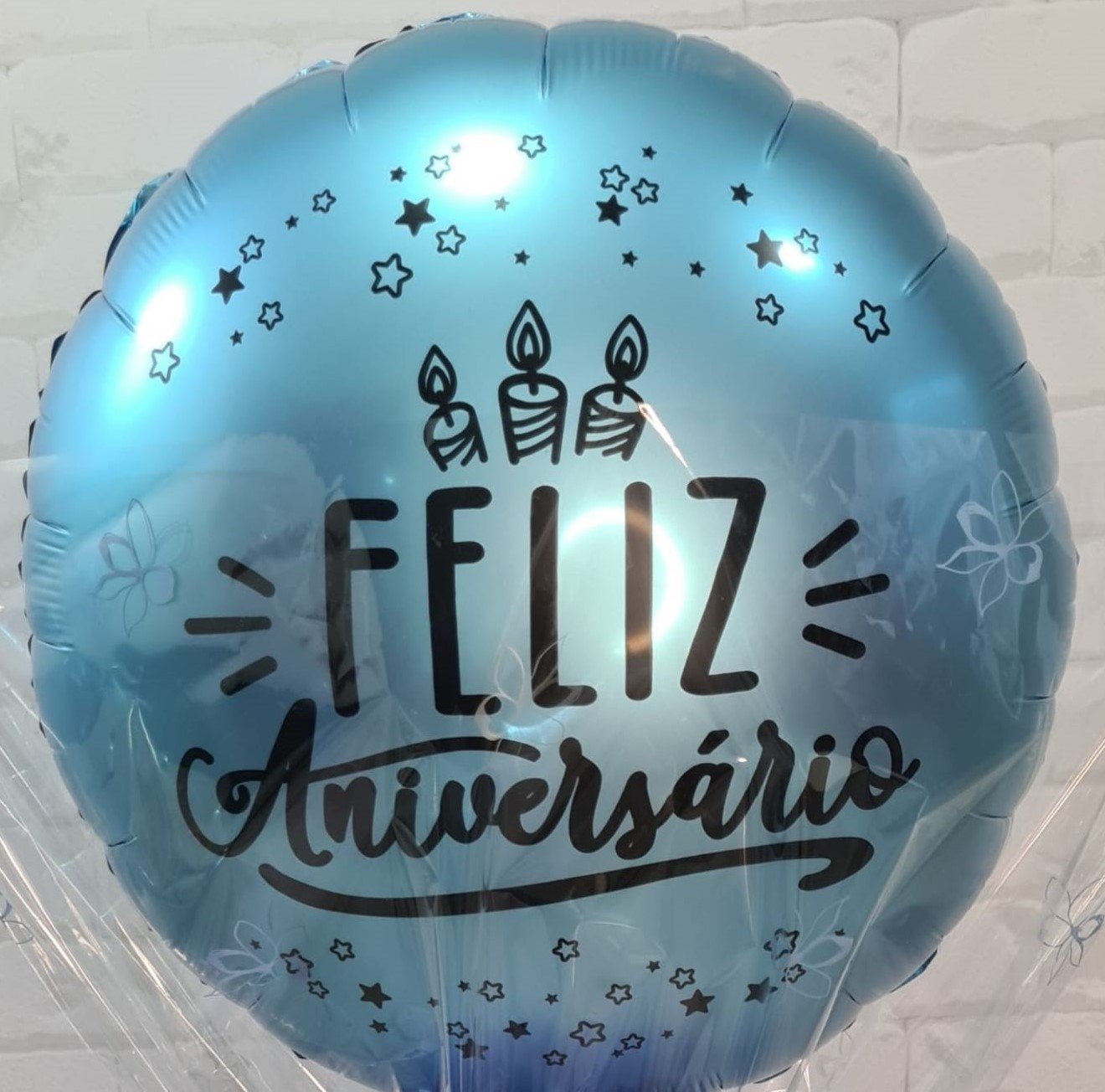  Ballão Metalizado "Feliz Aniversário"