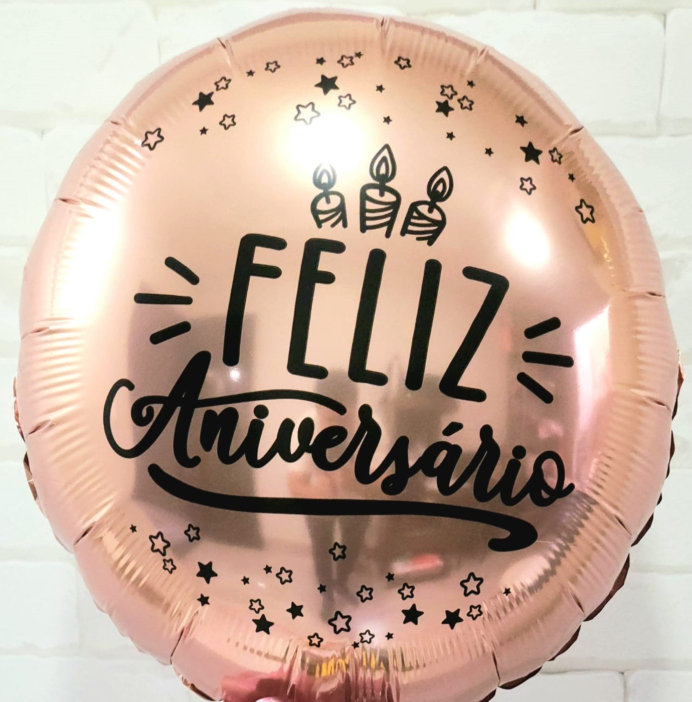  Ballão Metalizado "Feliz Aniversário"