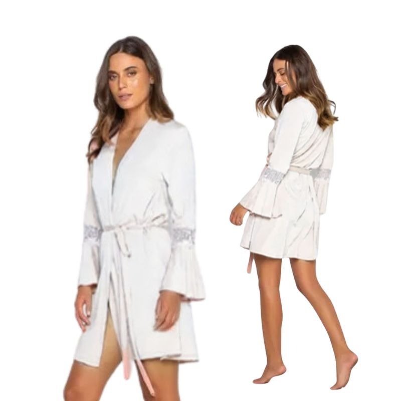 Kit Coleção Noivas com Lata Decorada e Robe com Renda