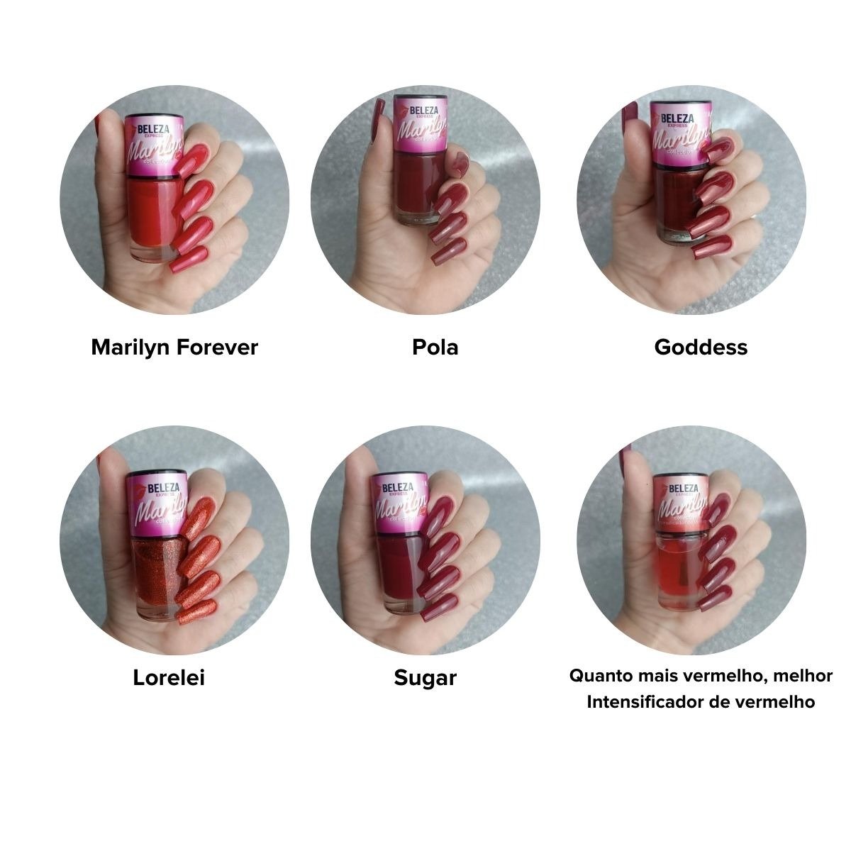 Kit de esmaltes com lata multiuso Coleção Marilyn