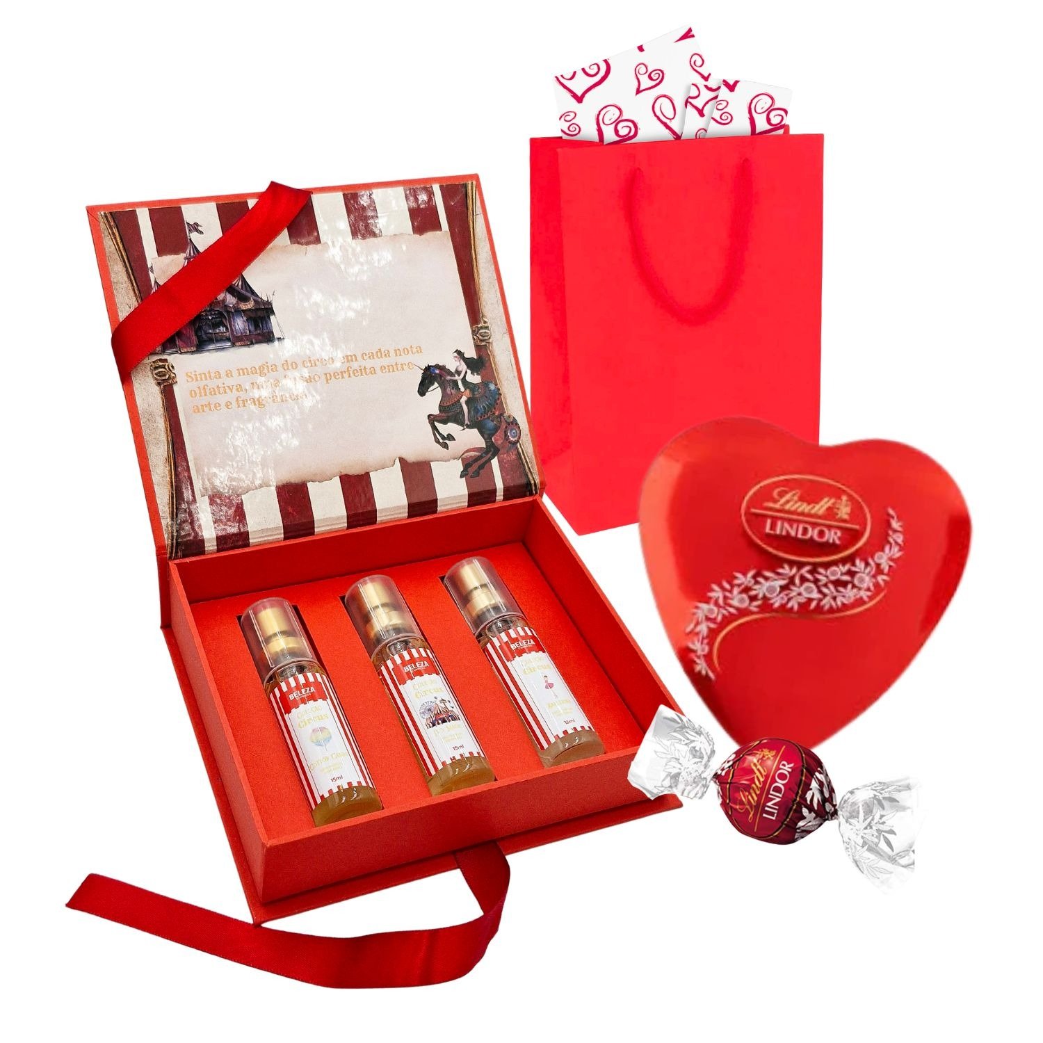 Presente Dia dos Namorados Perfume e Chocolate Lindt