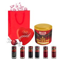 Presente Dia dos Namorados Kit de Esmaltes e Chocolate