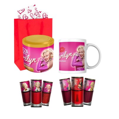 kit Presente Lata com Esmaltes e Caneca Marilyn