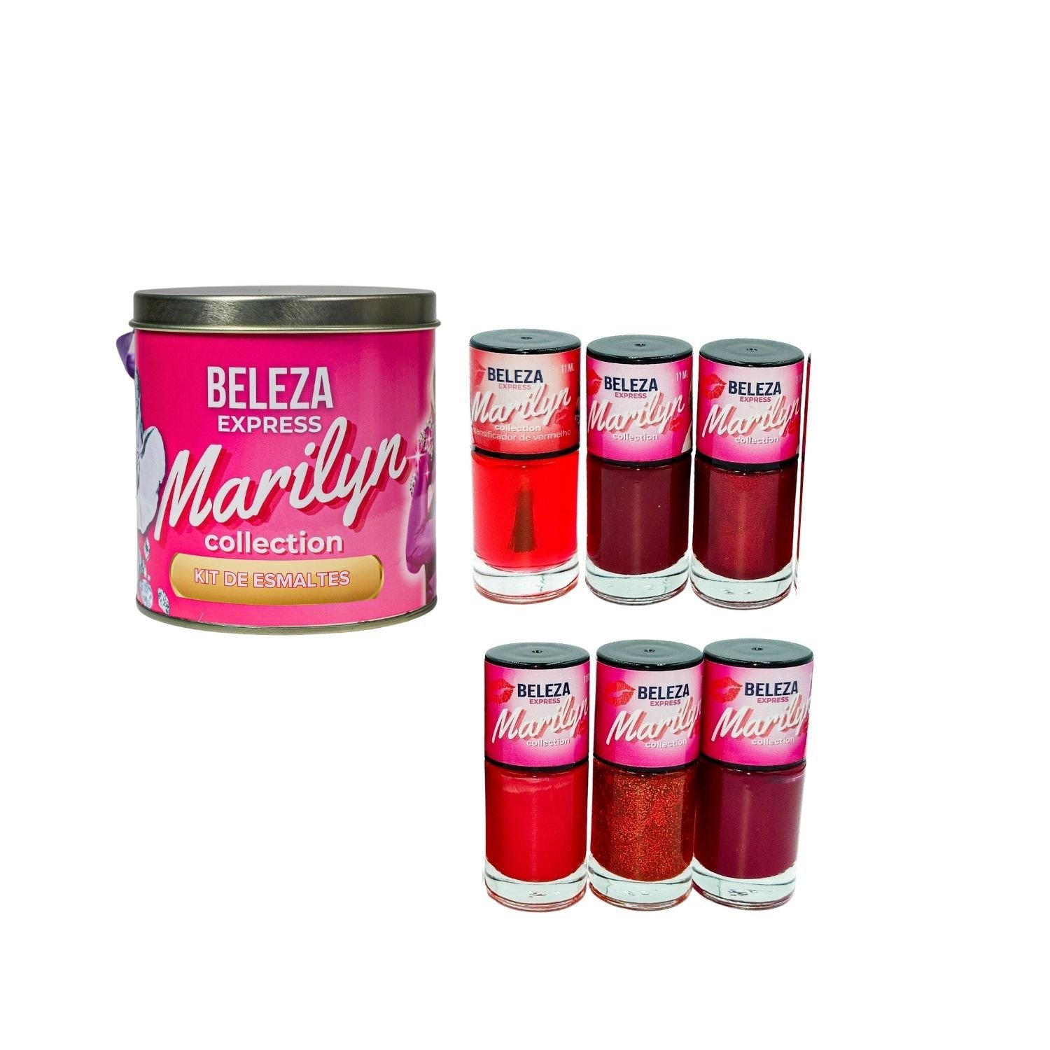 kit Presente Lata com Esmaltes e Caneca Marilyn