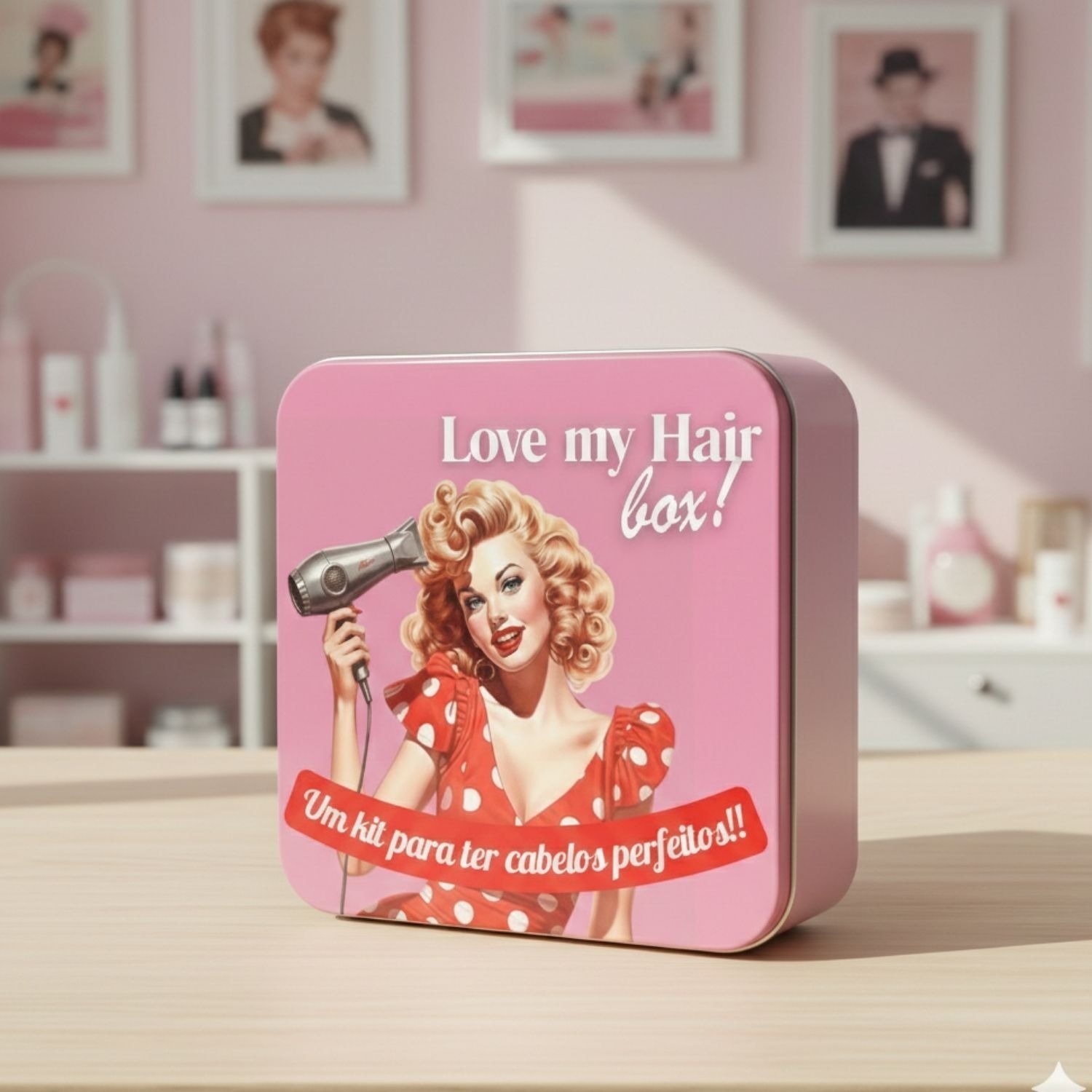 Kit acessórios Love My Hair Beleza Express rosa