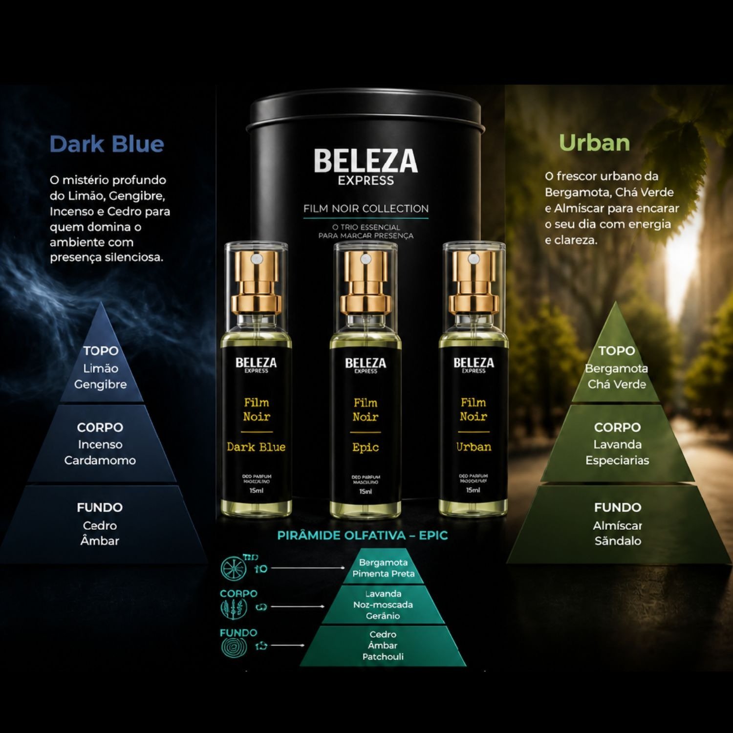 Kit Presente Masculino com Perfume e Chocolate