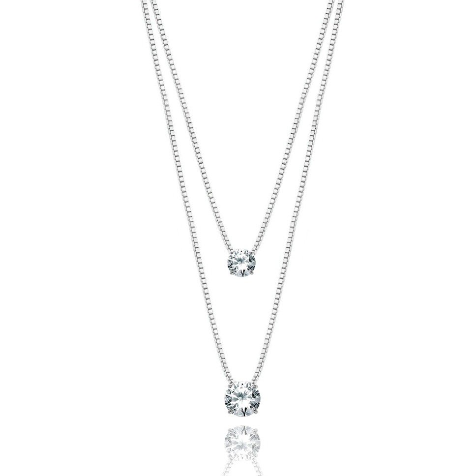 Colar Touch Duplo Ponto de Luz Jasmin