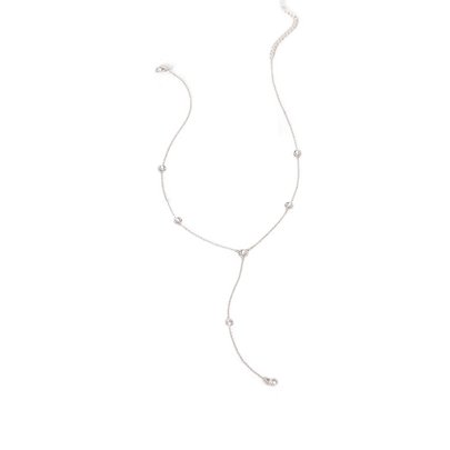 Colar Gravatinha Tifany Small com Zircônias.
