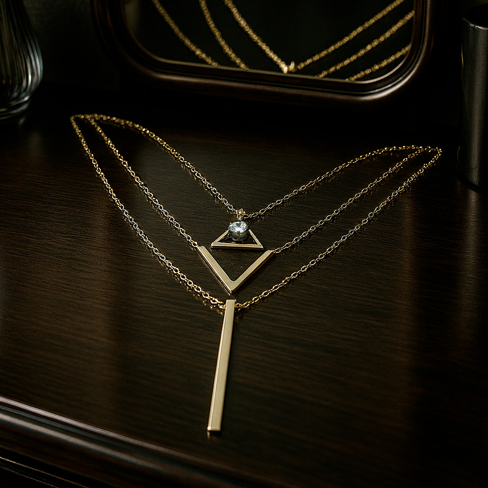  Colar Trio Velmont Ouro Amarelo