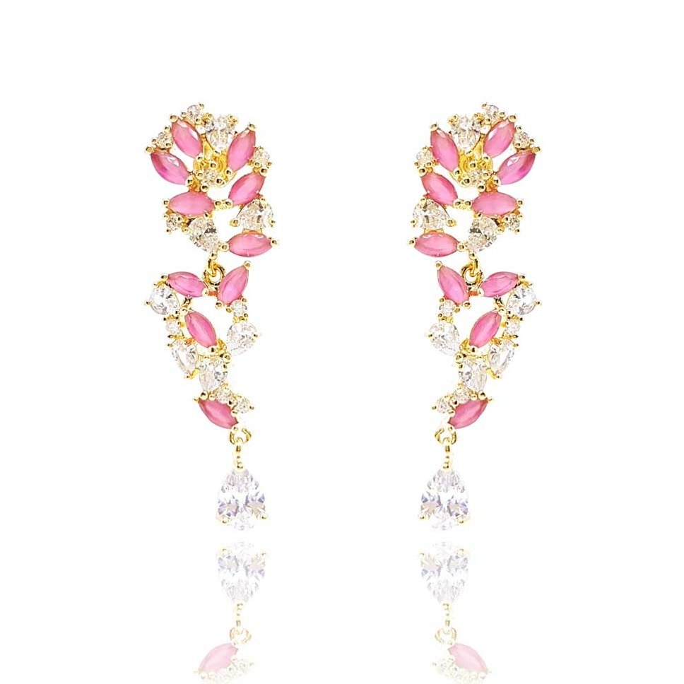 Brinco Lavi Festa Cristal Rose Indiano