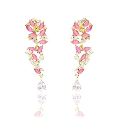 Brinco Lavi Festa Cristal Rose Indiano