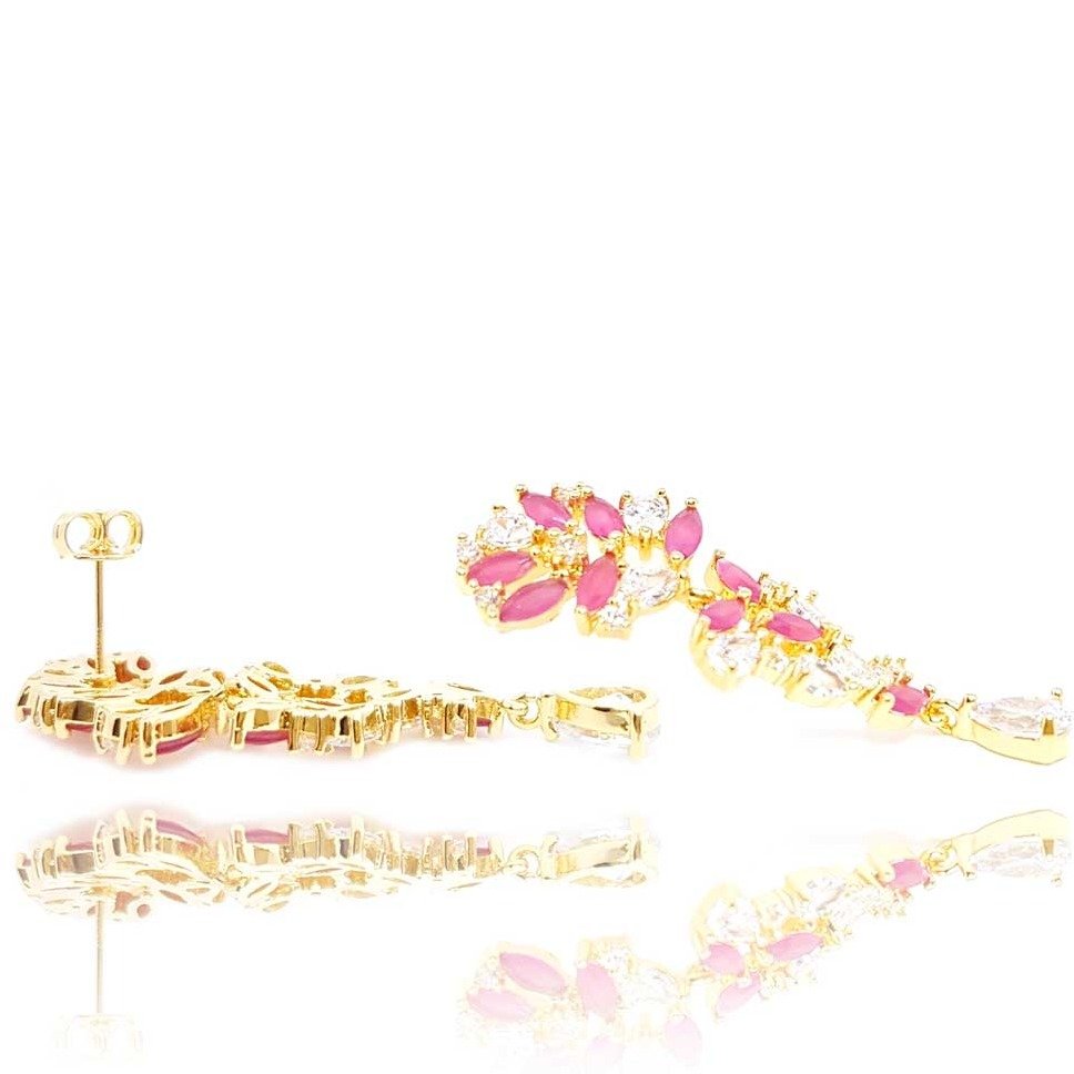 Brinco Lavi Festa Cristal Rose Indiano