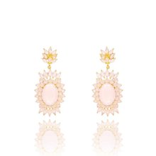 Brinco Sun com Cristais Rose