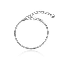 Pulseira Corrente para Berloques Ajustável em Aço Ino