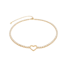 Colar Choker Heart Dourado