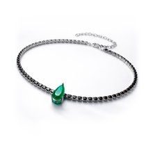 Colar Choker Gota Cristal  Esmeralda Jasmin