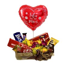 Cesta de Chocolates - Feliz Dia das Mães