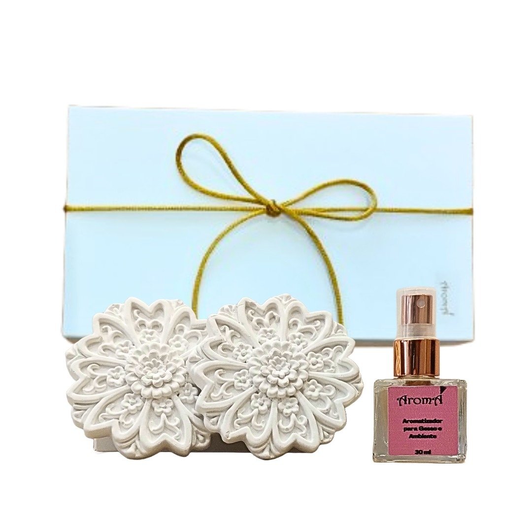 Kit Floratta 2 Gessos Grandes e Aromatizador Premium 