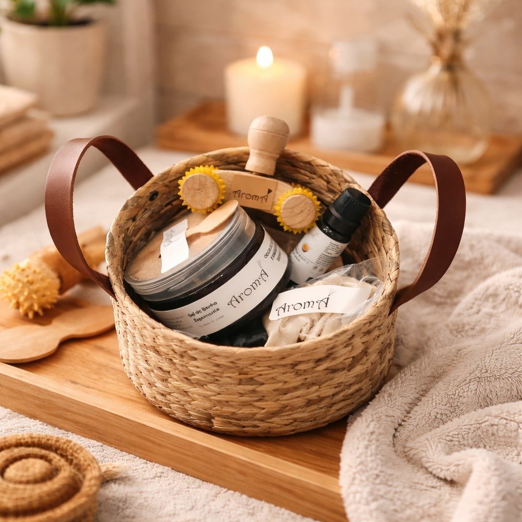 Kit Spa Aromá Escalda-Pés, Massageador e Óleo Massagem