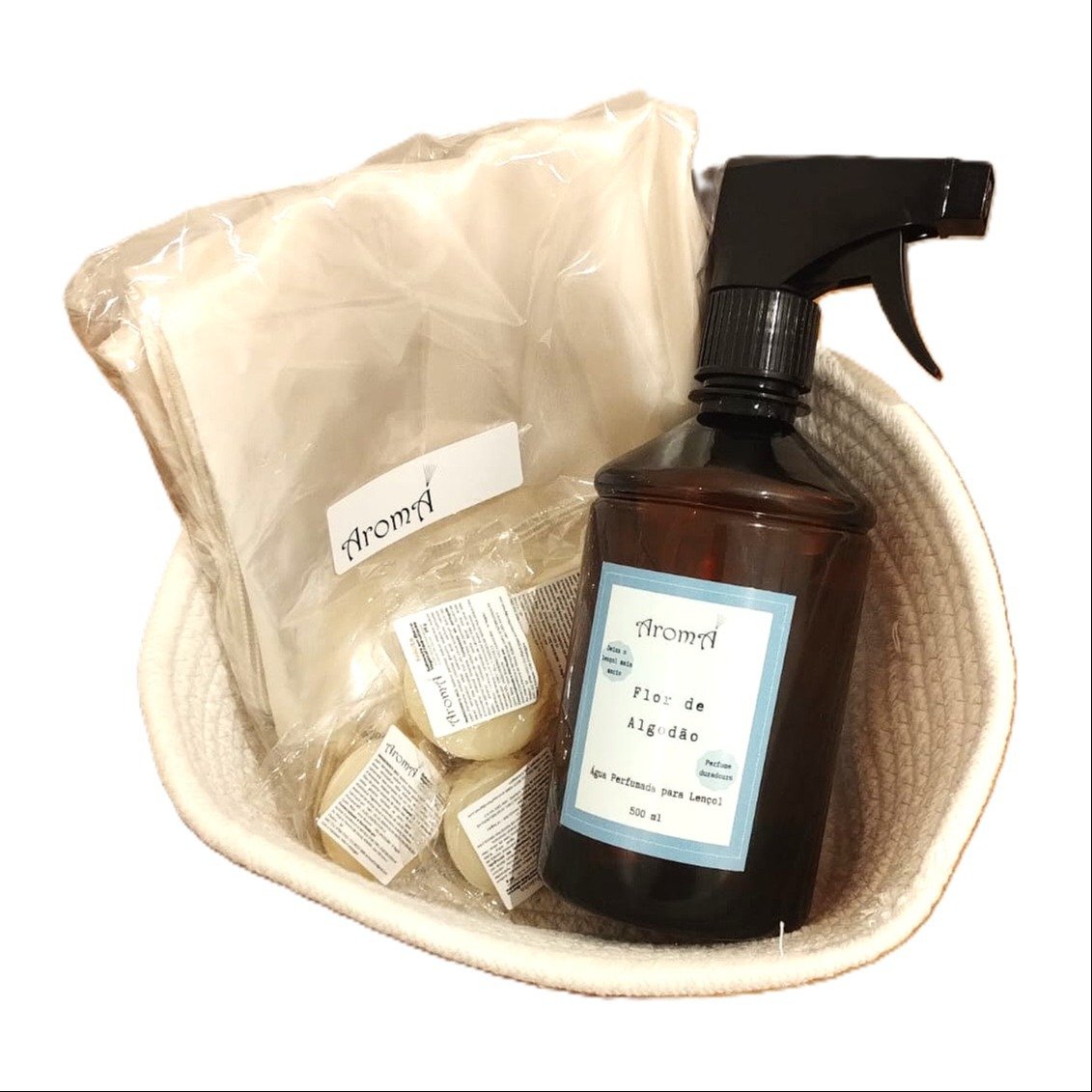 Kit Casa Perfumada: Água para Lençol, Fronha e Cesto