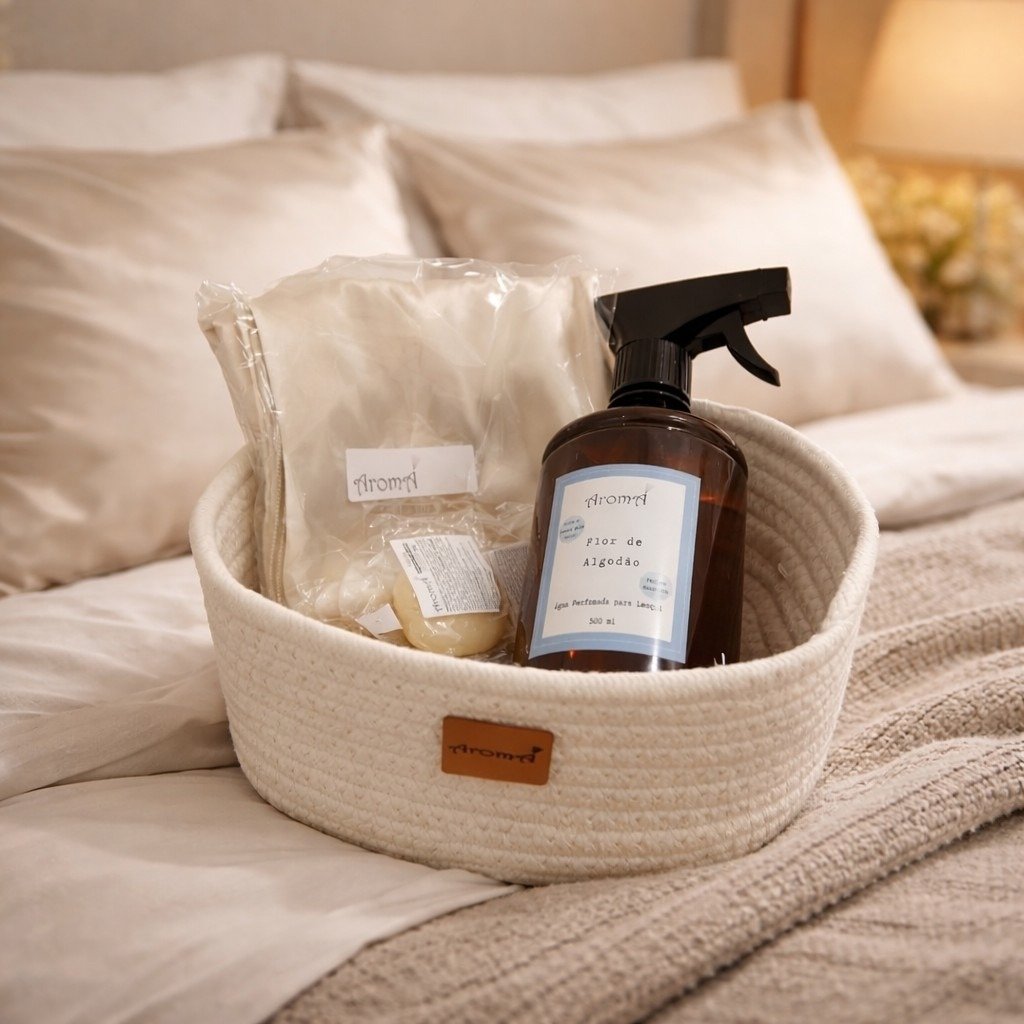Kit Casa Perfumada: Água para Lençol, Fronha e Cesto