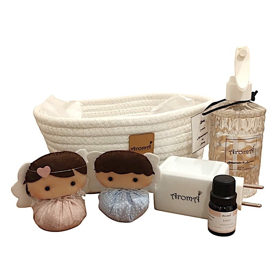 Kit Nascimento Gêmeos Luxo Aromatizador Baby Aromá