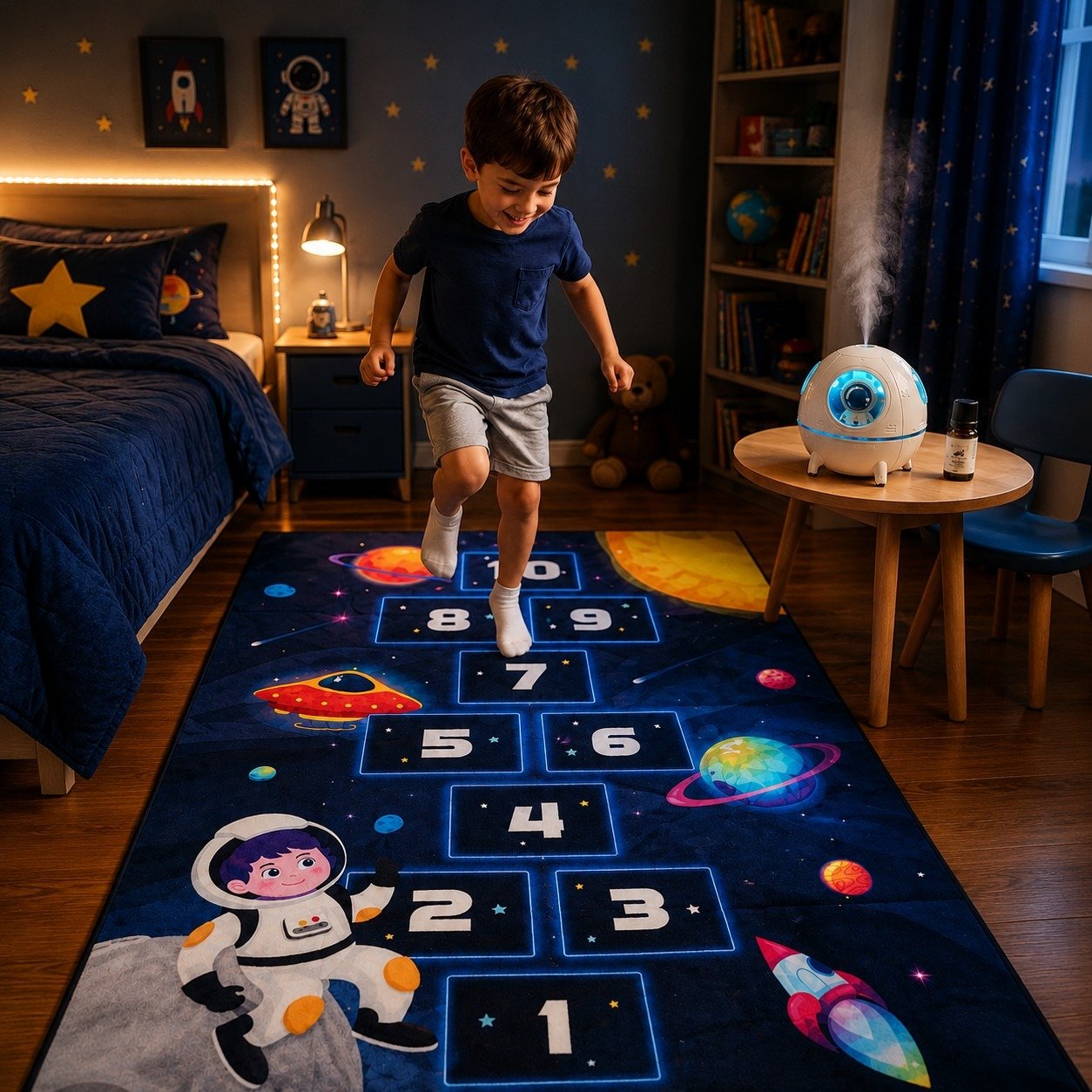 Kit Astronauta Aromá com Tapete, Umidificador e Óleo 