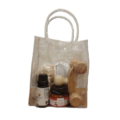 Kit Mini Spa Aromá 6 Peças com Sacola Transparente